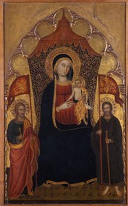 Intronizowana Madonna z Dzieciątkiem z Apostołem Jakubem Starszym i św. Ranieri, ok.1410-20 (tempera na drewnie topoli)